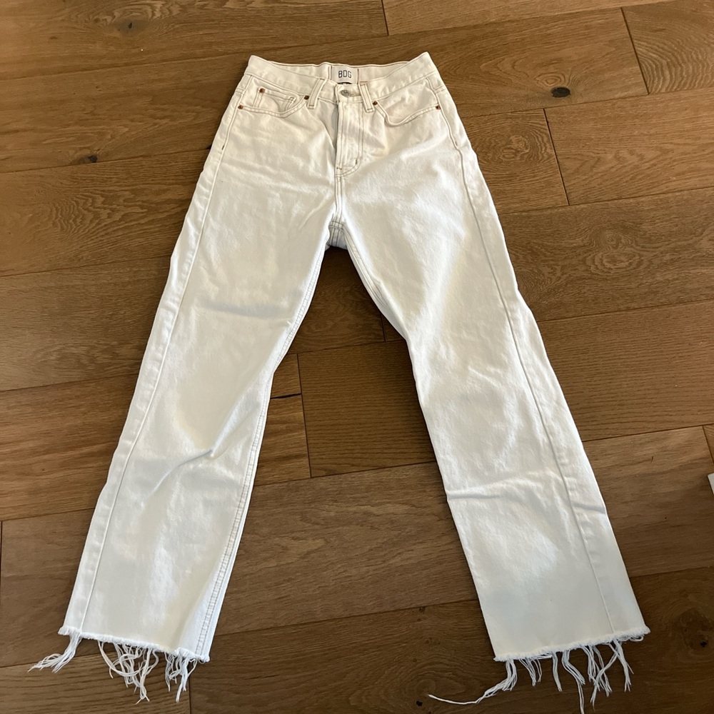 BDG White Straight Leg Jeans